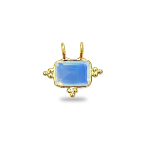 Colgante de Ópalo Rectangular con Bisel Elegante, Hecho a Mano, Chapado en Oro, Joyería de Piedra de Nacimiento, Proveedores de Joyería de Ópalo - Product Image 1