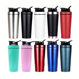 750ml Stainless Steel Water <b>Bottles</b> Fitness Cup Protein Gym <b>Shaker</b> Removable Stationary Mixer for Gym - Product Image 2