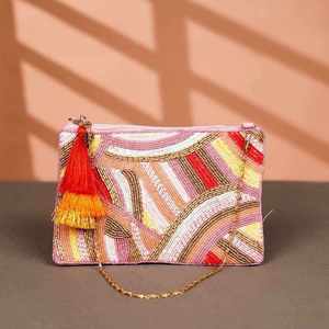 Sac à main en coton brodé à la main de luxe de haute qualité, design attrayant, couture solide, tendance - Product Image 5