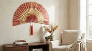 Abanico de Pared de Bambú Hecho a Mano, Decoración Boho Tejida, Borla Rosa Natural, Decoración de Pared Ecológica, Proveedor OEM Vietnam - Product Image 6