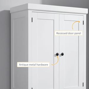 Armadio dispensa da cucina bianco autoportante da 72 pollici con ripiani per lo stoccaggio - Product Image 6