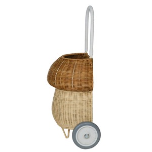 ตะกร้าหวายทรงเห็ดสีน้ำตาล ตะกร้าเก็บของทำมือ ขายส่ง เป็นมิตรกับสิ่งแวดล้อม ผลิตในเวียดนาม พร้อมส่ง - Product Image 2