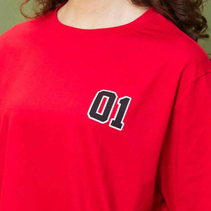 Camisetas de Manga Corta para Mujer al por Mayor, Mezcla de Algodón y Poliéster, Estilo Casual, Corte Holgado, Ropa Casual de Calle para Verano - Product Image 3