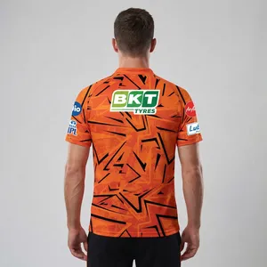 Maillot de cricket SRH IPL 2026 Elite imprimé personnalisé, séchage rapide, respirant, équipement sportif pour les fans des Sunrisers de Hyderabad, approvisionnement en gros OEM - Product Image 2