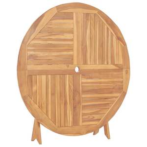 Tavolo da Esterno in Legno di Teak Massiccio, Design Pieghevole di Medie Dimensioni - Product Image 4