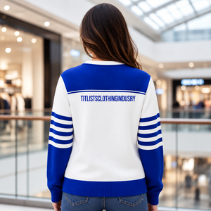 เสื้อสเวตเตอร์คอวี Zeta Phi Beta คุณภาพสูง ขายดี สำหรับชมรมนักเรียน นักศึกษา โรงเรียน วิทยาลัย มหาวิทยาลัย พร้อมโลโก้ถัก - Product Image 3
