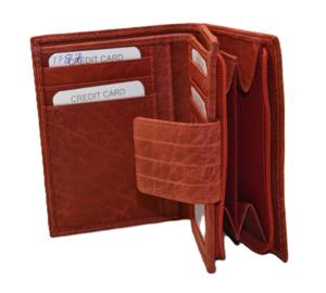 Genuine Leather Bifold Driver's License <b>Wallet</b> Compact <b>Small</b> RFID Blocking Lychee Grain Open Closure Polyester Candy - Product Image 5
