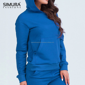 Sudadera con Capucha para Mujer SIMURA FASHIONS, Color Sólido, Manga Larga, Transpirable, Tejida, para Otoño - Product Image 4