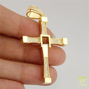Collier religieux avec pendentif en diamant de laboratoire, collier de luxe Hip Hop Bling, bijoux urbains - Product Image 3
