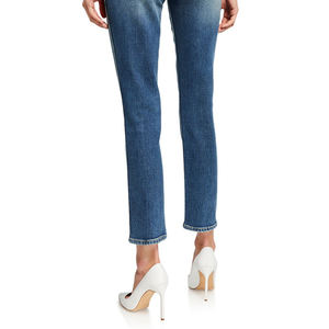 Nueva Moda al por Mayor, Pantalones Vaqueros de Mezclilla para Mujer, Cintura Media, Corte Regular, Casuales, Personalizados, 100% Algodón, Transpirables, para Invierno - Product Image 2