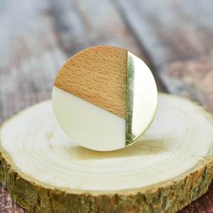 Poignée de tiroir et bouton de meuble mural moderne en bois bicolore écologique pour la décoration intérieure et les quincailleries de meubles – Idéal pour les anniversaires - Product Image 4