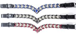 Accesorios de Equitación de Lujo: Cabezada de Cuero con Cristales de Doble Hoja y Botón de Liberación Rápida Rivoli de 10mm - Product Image 2