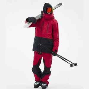 Traje de Esquí Personalizado 2025 para Hombre, Chaqueta de Esquí, Chaqueta de Snowboard, Color Rojo Oscuro/Negro, Impermeable, para Actividades al Aire Libre - Product Image 4