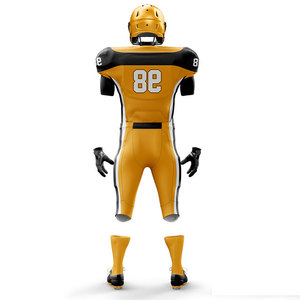 Men's <b>Compression</b> Football Set Short Sleeve Jersey Padded Short Sublimation Custom Digital Printing Sportswear Uniform OEM - Product Image 5