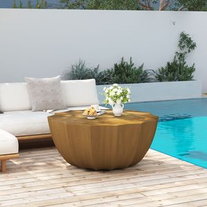 Tavolino da Caffè Moderno in Cemento MgO da 90 cm, Resistente e Impermeabile, per Terrazze, Giardini e Cortili - Product Image 4