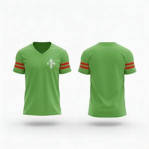 Camiseta de Fútbol Americano de Manga Corta para Hombre, de Primera Calidad, Transpirable, Cuello en V, Sólida, Talla Grande, de Secado Rápido, Personalizable - Product Image 1