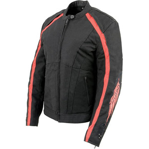 Chaqueta de Motociclista Clásica de Cuero y Textil para Mujer SAMROZ SPORTS - Uso Durante Todo el Año - Product Image 2