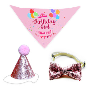 Ensemble de décoration pour fête d'anniversaire d'animaux de compagnie, fournitures pour chien et chat, accessoires mignons pour fête d'anniversaire pour animaux de compagnie - Product Image 4