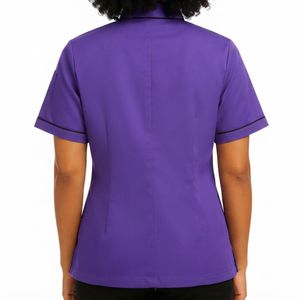 Veste de chef de cuisine pour femmes, meilleur prix, impression de logo personnalisé, fermeture à boutons, pour restaurant. - Product Image 2