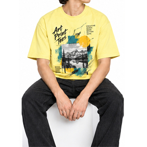เสื้อยืดพิมพ์ลายกราฟิกแบบกำหนดเองสำหรับผู้ชายพร้อมดีไซน์ส่วนตัว - Product Image 5