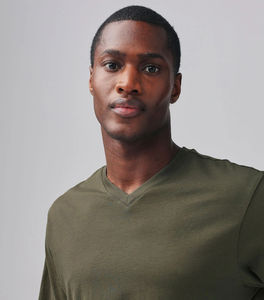 Camiseta Deportiva con Cuello en V, 100% Algodón, Logotipo Personalizado, Corte Regular, para Hombre y Mujer, Alta Calidad, Ecológica, Servicios OEM - Product Image 3