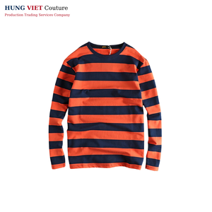 Fournisseur vietnamien prix direct surdimensionné Boxy Tee manches longues tissu tricoté terre cuite superposition tonale - Product Image 6