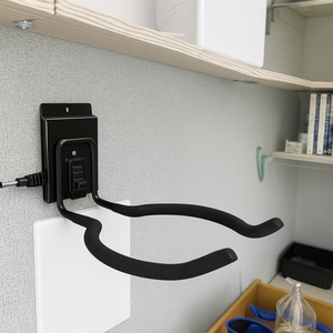 Heavy Duty Double Garage <b>Hook</b> Steel Wall Mounted Utility Hanger for <b>Tools</b> Equipment Storage Organizer Black Color GAPGAR004 - Product Image 2