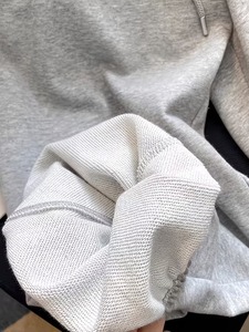 Pantalon de survêtement unisexe gris en coton, taille mi-haute, cordon de serrage, coupe ample, longueur intégrale, couleur unie, poches latérales, respirant, pour l'automne - Product Image 5