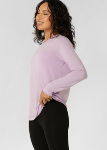 Camiseta de algodón transpirable de manga larga con cuello en V para mujer, ajuste ceñido, color liso, informal, con logo personalizado, venta al por mayor - Product Image 3