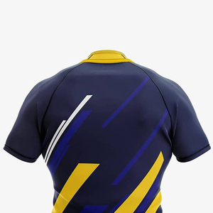 Camiseta de Rugby de Primera Calidad, Sublimada, Poliéster/Algodón, Uniforme Masculino, Absorbe la Humedad, Transpirable, Secado Rápido, Impresión Personalizada - Product Image 4