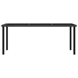 Set da Pranzo in Polyrattan Nero con Struttura in Acciaio Verniciato a Polvere e Vetro per Giardino - Product Image 4