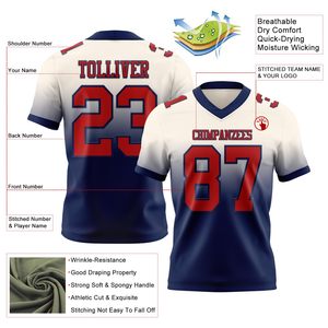 Custom American Football Jersey Full Sublimation Team Wear Polyester Interlock Fabric Durable Breathable OEM ODM Factory - Product Image 6