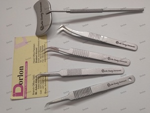 Pinzas de extensión de pestañas brillantes plateadas profesionales, agarre Extra fuerte, Aplicación de pestañas finas de acero inoxidable curvo privado - Product Image 2