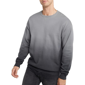 Sudadera de Cuello Redondo para Hombre, Color Sólido, Corte Regular, Tejido de Algodón, Informal, para Otoño - Product Image 4