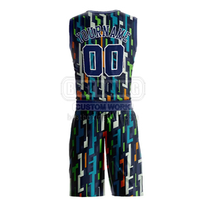 Tenue de sport pour hommes avec logo personnalisé, uniforme de basket-ball OEM, uniforme de basket-ball personnalisé à séchage rapide - Product Image 3