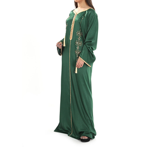 Jalabiya Moderna de Estilo Medio Oriente para Mujer, Vestido Maxi Islámico Elegante de Corte Holgado, Informal y para Fiestas - Product Image 1