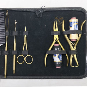 Professional Hair Extension Tool Kit Set Stainless Steel Pliers Loop <b>Needle</b> <b>Threader</b> for Micro Ring & Keratin - Product Image 5