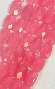 Perles de jade rose facettées rectangulaires, pierres précieuses naturelles, pour la fabrication de bijoux, perles en vrac, vente en gros - Product Image 5