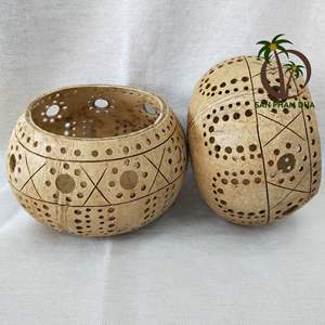 LAMPE EN COQUILLE NATURELLE DE NOIX DE COCO EN GROS/ÉCLAIRAGE DE LAMPE EN NOIX DE COCO DE HAUTE QUALITÉ ÉCOLOGIQUE pour DÉCORATION MAISON RESTAURANT HÔTEL - Product Image 1