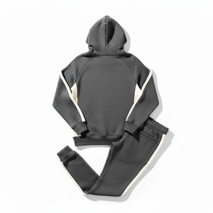 Conjunto Deportivo de 2 Piezas Personalizado al por Mayor para Hombre, Sudadera con Capucha de Forro Polar, Pantalones Deportivos a Rayas, Ropa Deportiva Urbana, Traje de Gimnasio - Product Image 2