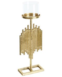 Support de bougie en fer doré de luxe avec vase en verre pour centre de table de mariage et décoration intérieure - Fabricant et fournisseur - Product Image 4
