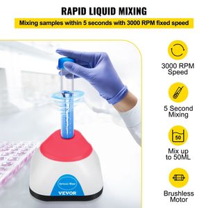 Mini Agitatore Vortex 3000RPM con Funzione Touch, 50ML, Diametro Orbitale 6mm per Laboratorio Scientifico, per Agitazione e Miscelazione - Product Image 3
