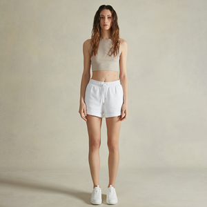 Women's 100% Cotton French Terry Shorts Premium Streetwear High Quality Custom Logo Casual Lounge Soft <b>Comfy</b> Fashion Shorts - Product Image 3