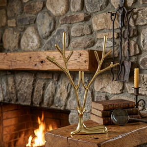 Aluminium Reindeer Antler Sculpture-Modern Handmade Wedding & <b>Christmas</b> Tabletop Decor - Product Image 3