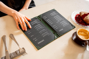 Factory Genuine Leather Heavy Duty Protection Simple Design Menu Holder Restaurant Menu Cover Custom Leather Menu <b>Folder</b> Luxury - Product Image 4