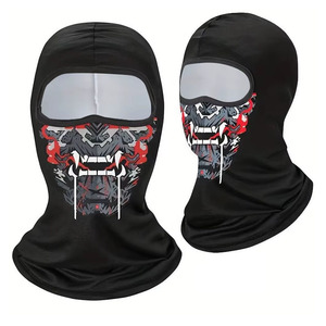 Cagoule unisexe avec imprimé tigre et motif croisé, respirante, imperméable, 100 % acrylique, masque facial extérieur personnalisé pour adultes - Product Image 6