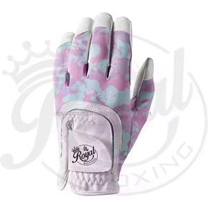 Gants de golf unisexes personnalisables Grace, paume blanche, cuir véritable souple, antidérapants, logo personnalisé, ensemble d'emballage sportif pour hommes en cuir Cabretta - Product Image 1
