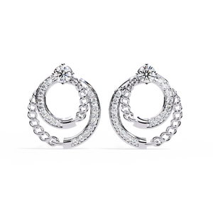 Pendientes Ajretail con Diamantes Naturales Celestial Link de 0.46ct - Color HI Claridad VS-SI para Corte Brillante Redondo Certificado - Product Image 3
