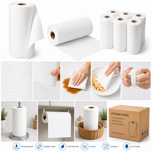 Ruby <b>Paper</b> Commercial Grade 2 Ply Soft Eco-Friendly Disposable Multifold <b>Kitchen</b> Tissue Rolls Durable High Absorbency <b>Paper</b> - Product Image 3