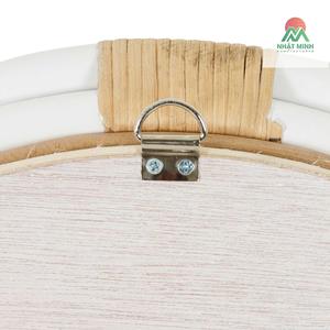 กระจกทรงกลมทำจากหวายสีขาว.. กระจกติดผนังสำหรับห้องนั่งเล่น ห้องนอน หรือทางเดิน กระจกมองเต็มตัว - Product Image 3